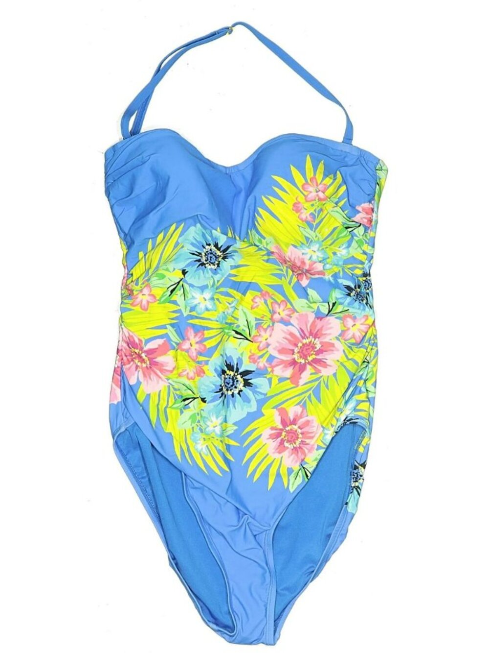 Bleu Rod Beattie Let's Get Away Printed Shirred One-Piece Swimsuit - Picture 11 of 12